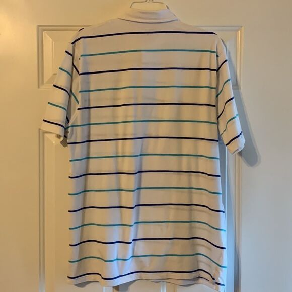 Crown & Ivy Medium blue and white striped polo. - Picture 2 of 7
